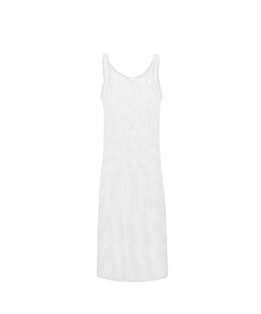 Itove Seoul Net Knit Dress - White