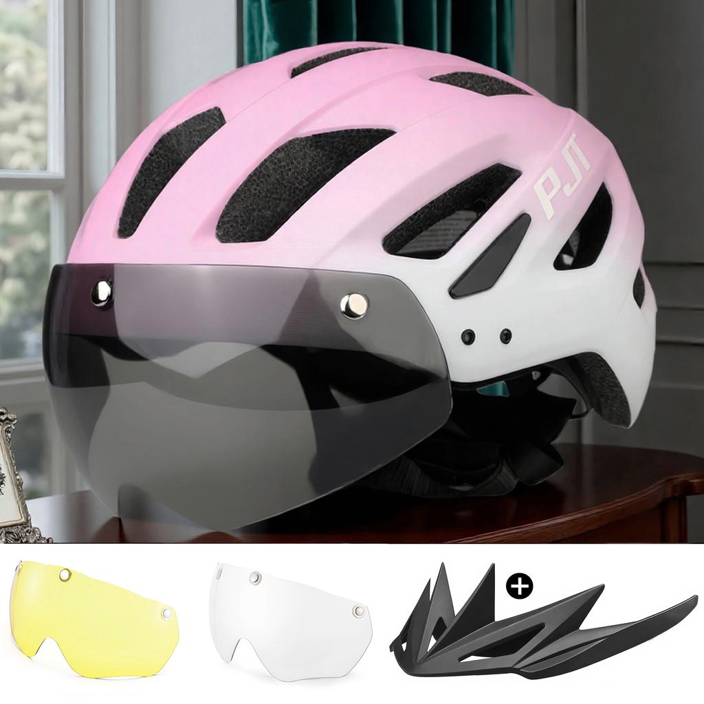 Pjt New Cycling Helmet Light Road Mtb Mountain Bike Bicycle Goggles / Sun Visor Helmet L For Men Women Sun Visor Bicycle Helmet