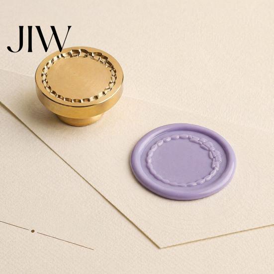 Scrapbooking Seal Head Minimalist Frame Wax Stamp Head, Solid Brass Engraved Sealing Holiday Card Embellishment Replacement Heads for Envelope