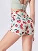European-American High Waist Printed Sports Yoga Shorts for Women
