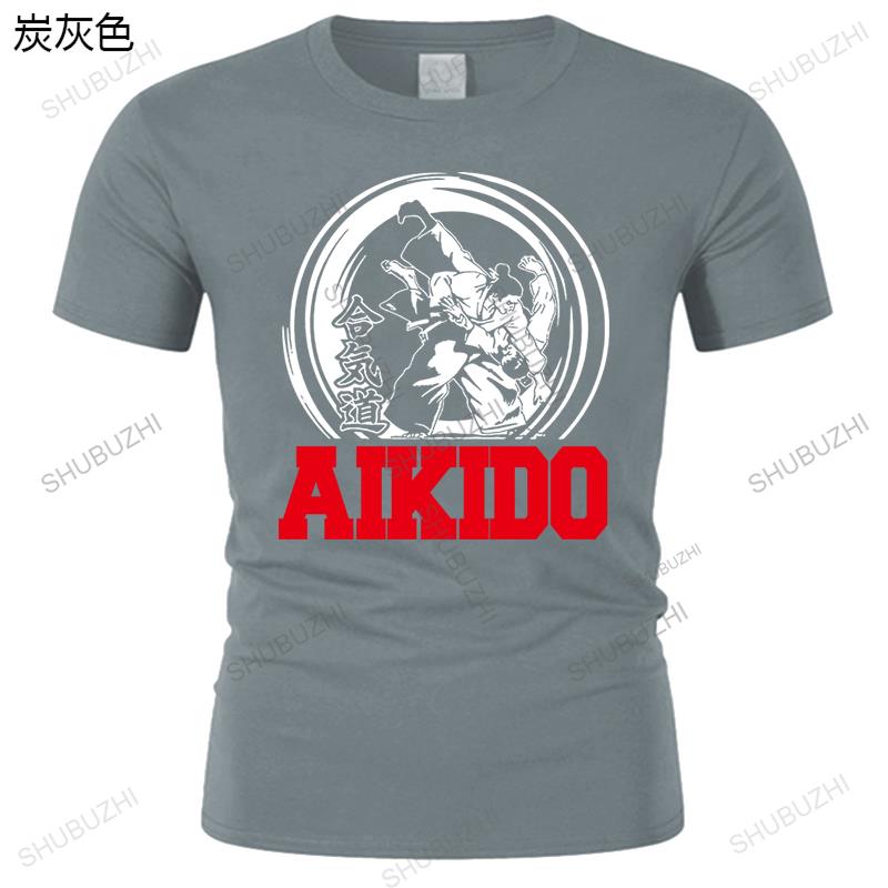 Aikido Japanese Martial Arts Shinai Kendo T Shirt for Men Cotton Tshirt Unique Tees Short Sleeve Samurai Spirit Tshirt Clothing