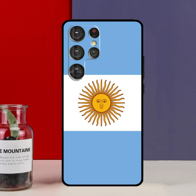 Argentine Flag Funda Case For Samsung Galaxy S25 Ultra S9 S10 S20 S21 S22 Plus S23 FE S24 Ultra Phone Cover