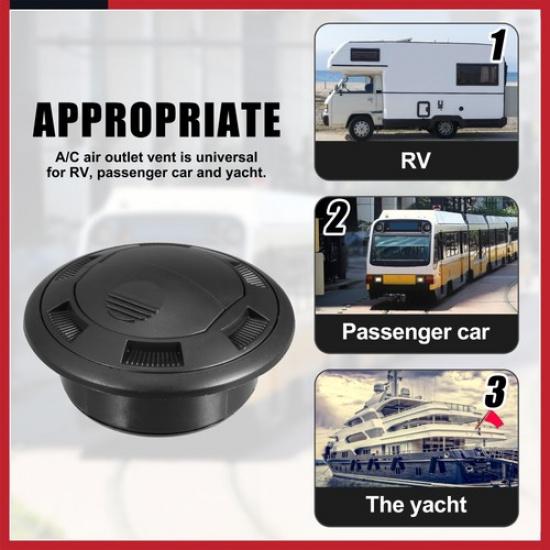 4pcs 72mm AC Air Outlet Vent Louvered Dashboard Knob w/ Grille for RV Boat