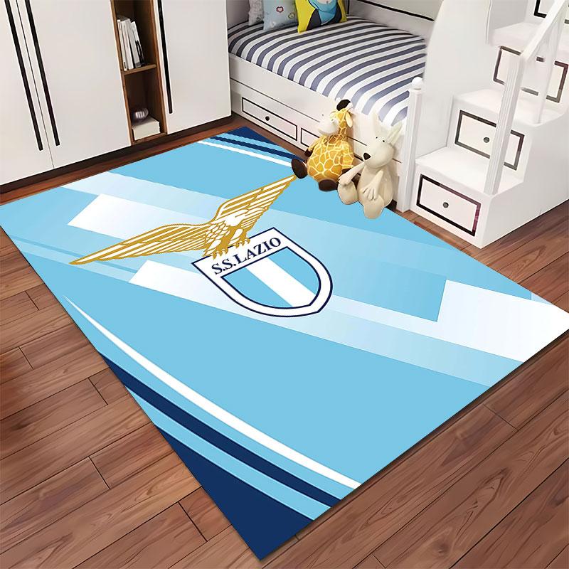 Blue Carpet with SS Lazio Logo suitable as a non-slip mat for the living room or bedroom sofa