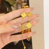 Xiaohongshu Douyin Gold-Plated Four-Leaf Clover Five-Petal Bracelet: Elegant, Versatile, High-End Bracelet for Women.