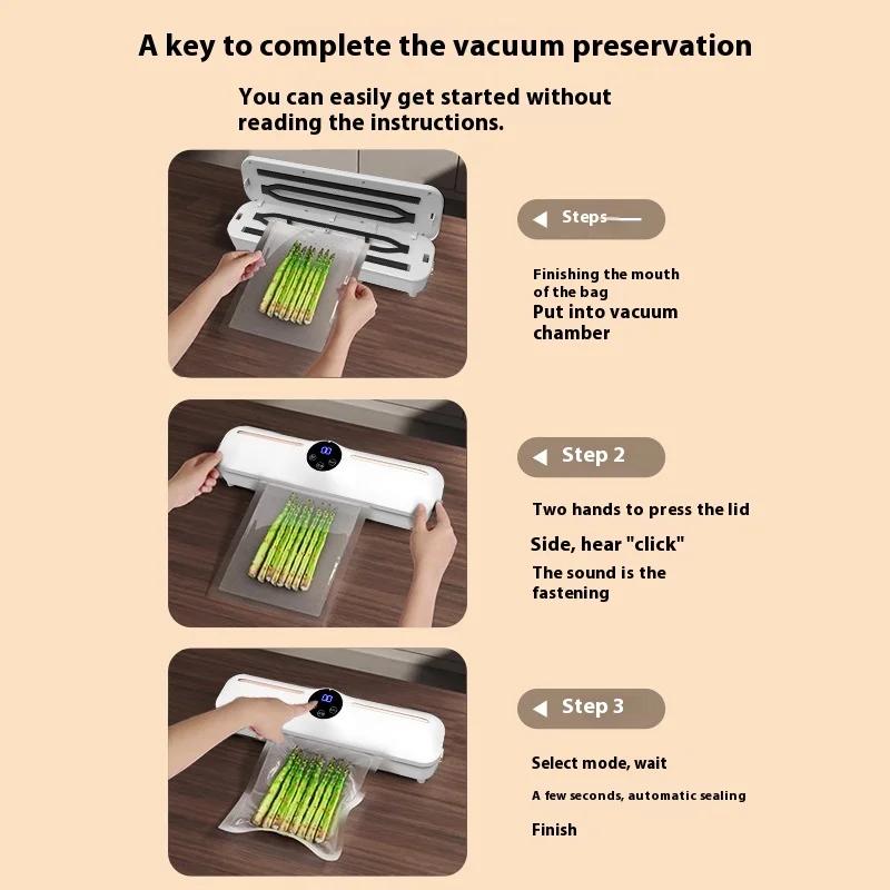 Home wireless multifunctional vacuum packaging machine, food preservation sealing machine, LCD screen automatic sealing machine