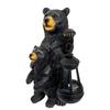 Solar Lights Solar Powered Bear Statue Decorative Lights Resin Figurine Statues Lamps for Garden Decor Lawn Yard Outside Home