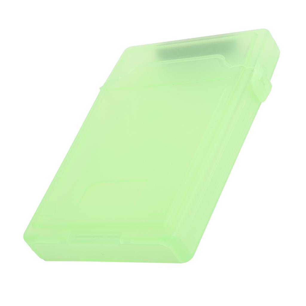 2.5in Hard Disk Storage Box ABS Material HDd SSD Dustproof and AntiStatic Protection Case(Green )