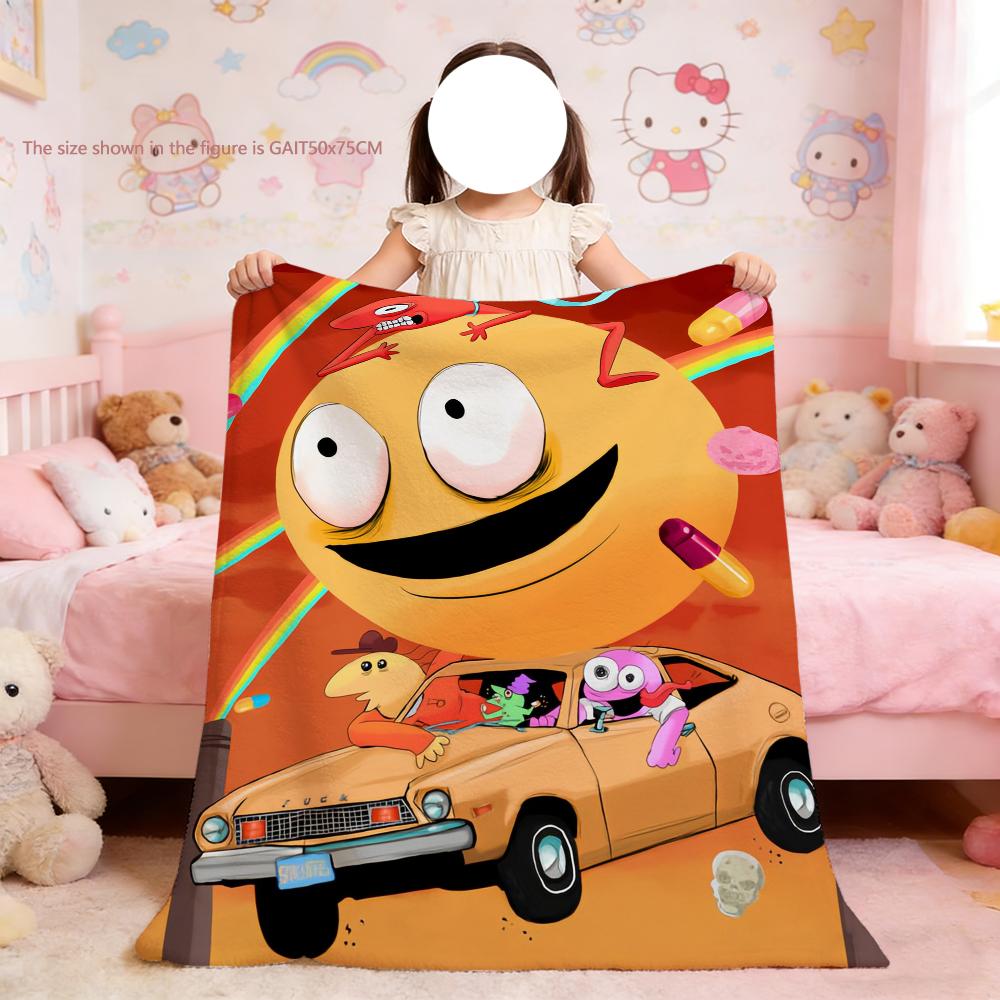 

Blanket For Soft Throw Blanket F-Friends for Picnic Cartoon Bed Sofa Home Bedroom Cozy S-Smiling Warm Comfortable 75x90cm