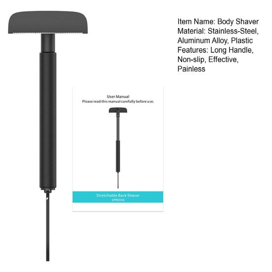 Long Handle Reusable Sharp Blade Non-Slip Remove Hair Stainless-Steel Handheld Manual Body