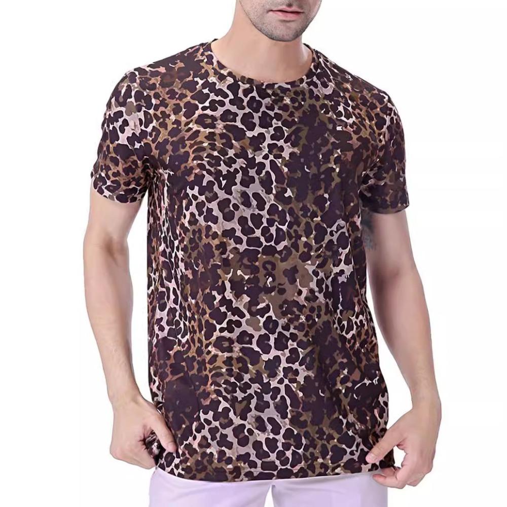 Funny Animal Pattern 3D Digital Printing Men's Fashionable Round Neck Short Sleeved T-shirt