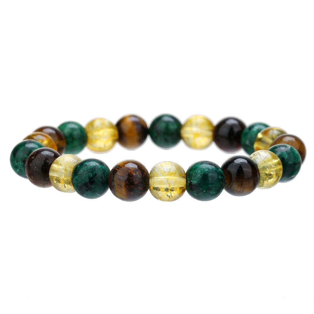 Natural Stone Elastic Bracelet: 8mm Aventurine, Tiger Eye, Amethyst, Garnet Beads