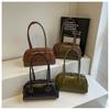 IELGY Retro Fashion Underarm Bag Trendy Bowling Bag Casual One Shoulder