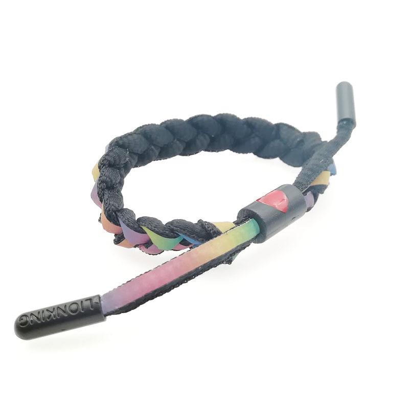 Bracelet Shoelace Woven Holographic Reflective Couple Bracelet Men's and Women's Bracelet