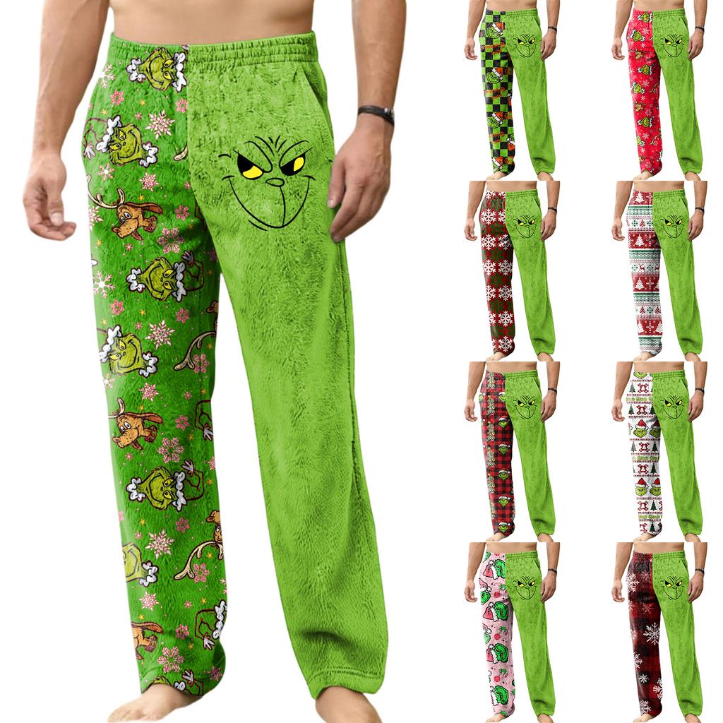 Men's Allover Printed Home Pants Sleeping Pajama Pants Long Pants Pajama Pants