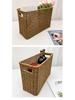 Imitation Rattan Weave Storage Basket for Home, Toys, Books, and Living Room Organization