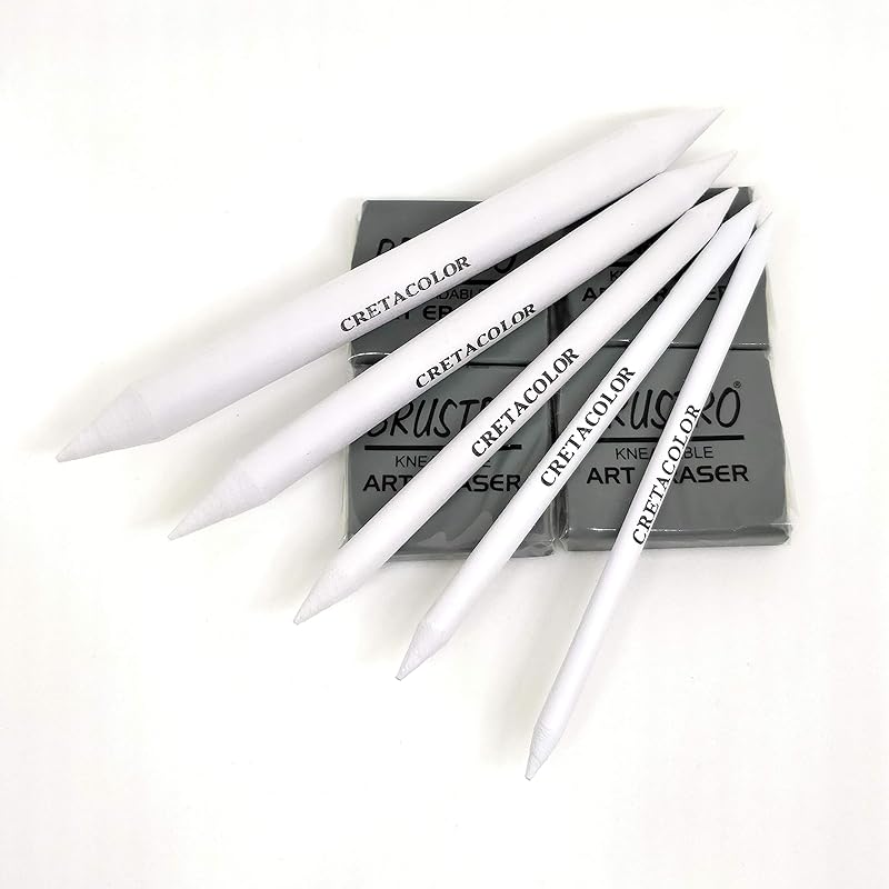 Brustro Kneadable Art Eraser Pack Of 4 With Cretacolor Blending Stump Set Of 5 0 белый