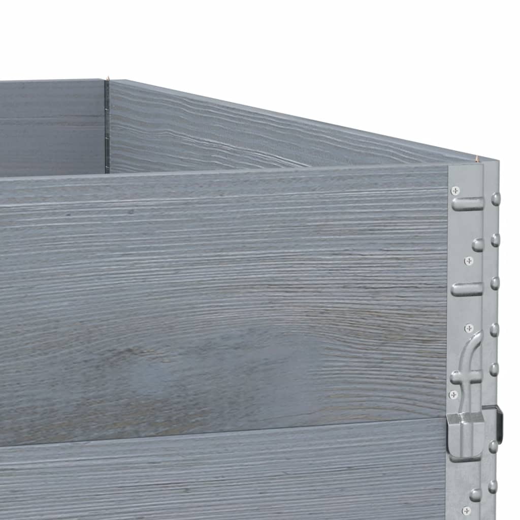 Planter Box Gray 100x100 Cm Solid Pine Wood