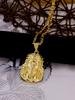 6 Größen Hip Hop Punk Stil Gott Jesus Kopf Deluxe Vergoldet Anhänger Halskette Figaro Kette Herren Damen Schmuck