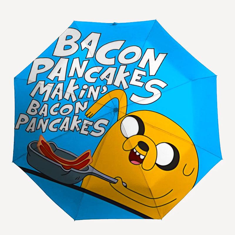 

1pc Jake the Dog Automatic Open/Close Folding Umbrella, Windproof 8 Rib Construction, Lightweight Travel Umbrella,0903191