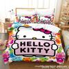 Mielas Hello Kitty Spalvų Patalynės Komplektas Pagalvės Užvalkalas Japonų Anime Lovos Patalynė 3D Spausdintas Antklodės Užvalkalas Antklodės Užvalkalas Kūdikio Vaikų Vaiko Dovana