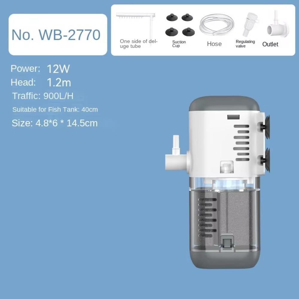 1Pcs Durable 8/12/18/25W Aquarium Filter Pump Removable Built-In Fish Tank Air Pump 220V 3 in 1 Fish Tank Filter Aquarium