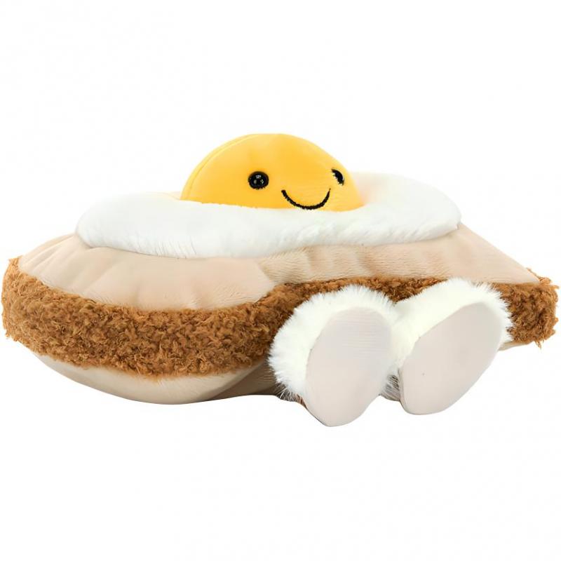 JELLYCAT Easter series fun omelette toast cute doll plush doll sitting height 9cm high
