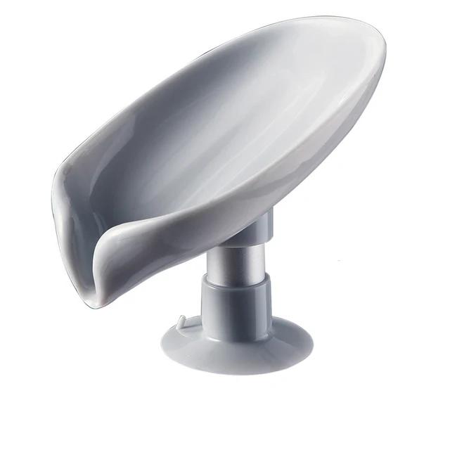 

Leaf Shape Sucker Soap Box Drain Soap Holder Box Bathroom Shower Soap Holder Sponge Storage Plate Tray Bathroom Supplies Gadge сірий