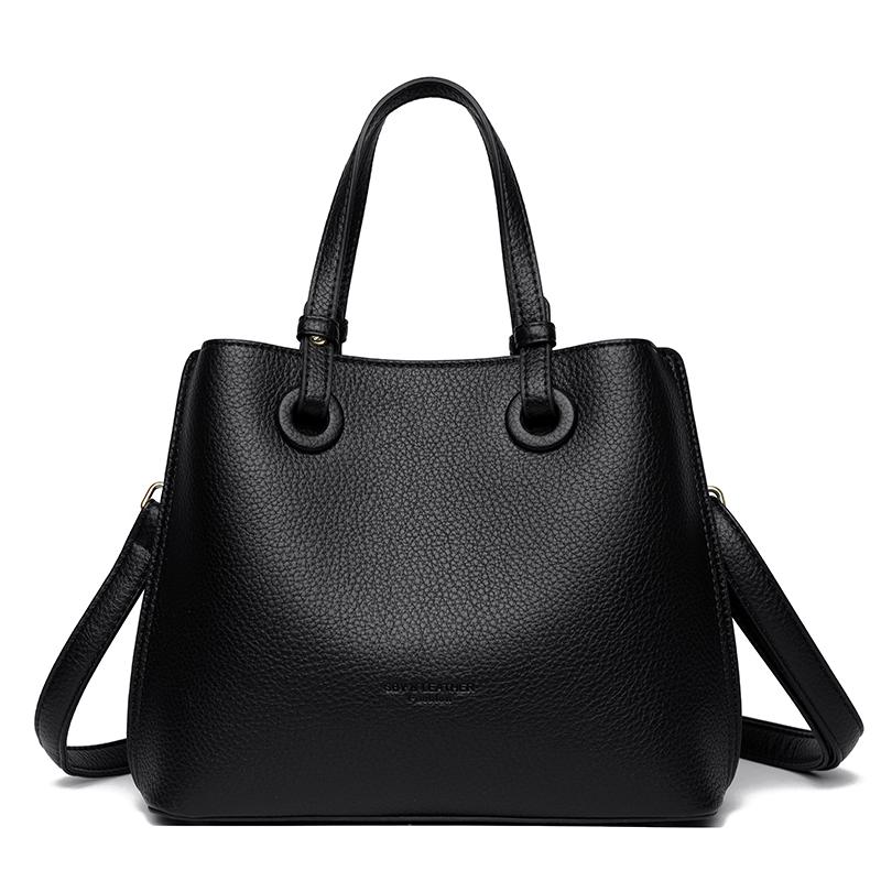 

Faiable Large Capaci Leather Handbag Women s Single oulder Crossbody Bag Mom Bag Ladies Casual Zipper Closure Bags Sac A Main чёрный