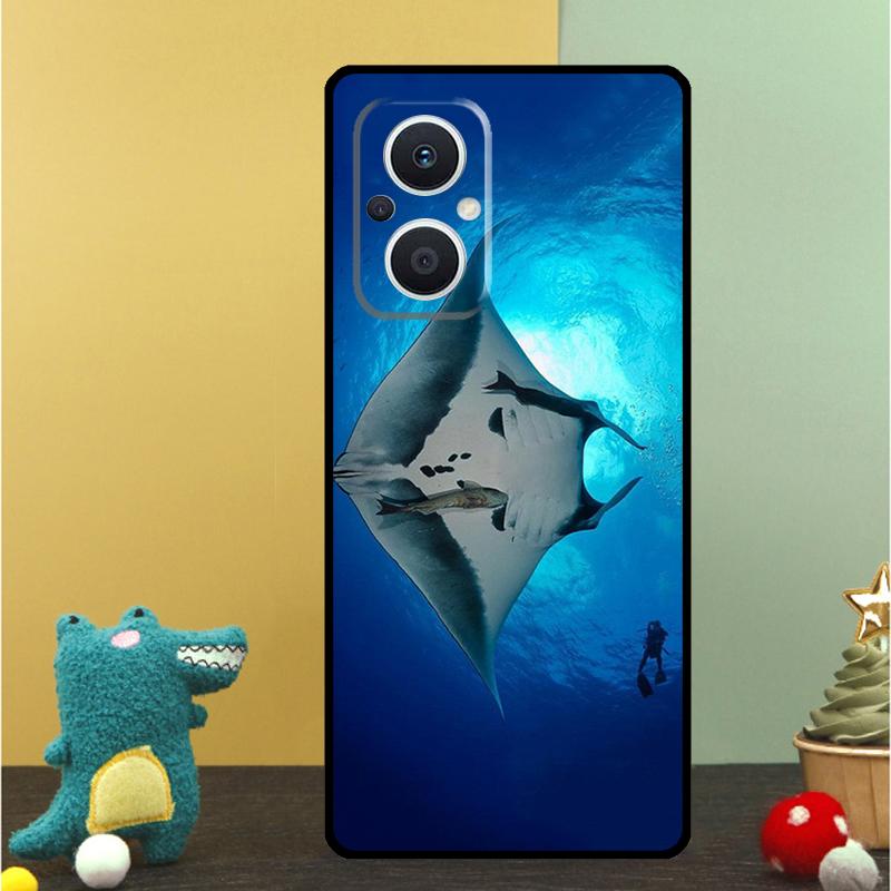 Animal Manta Ray Case For OPPO Reno 15 Pro 15F 10 11 12 13 13F 14 14F 8 7 Lite 8T OPPO Find X9 X8 X6 Pro Cover