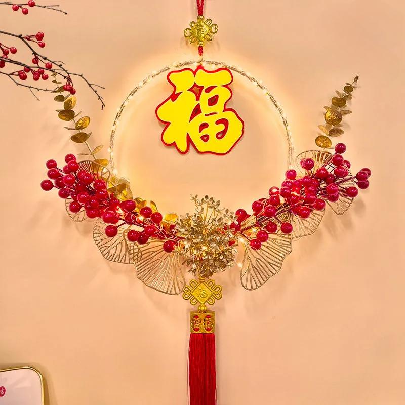 

Wedding props wreath door decorations New Year s home decorations New Year s Eve celebration display window decorations pendants