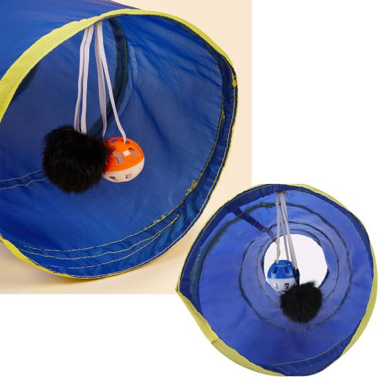 Tunnel Giocattolo per Gatti Yousheng con Palla di Peluche Spazio Ampio Pieghevole Tubo Giocattolo Tunnel per Gatti Piccoli Articoli per Gatti