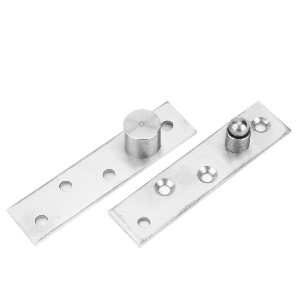 2 Pack Stainless Steel 360 Degree Rotation Door Pivot Hinge Small, Medium, Large Top and Bottom Mount Up Down Shaft Pivot Hinge