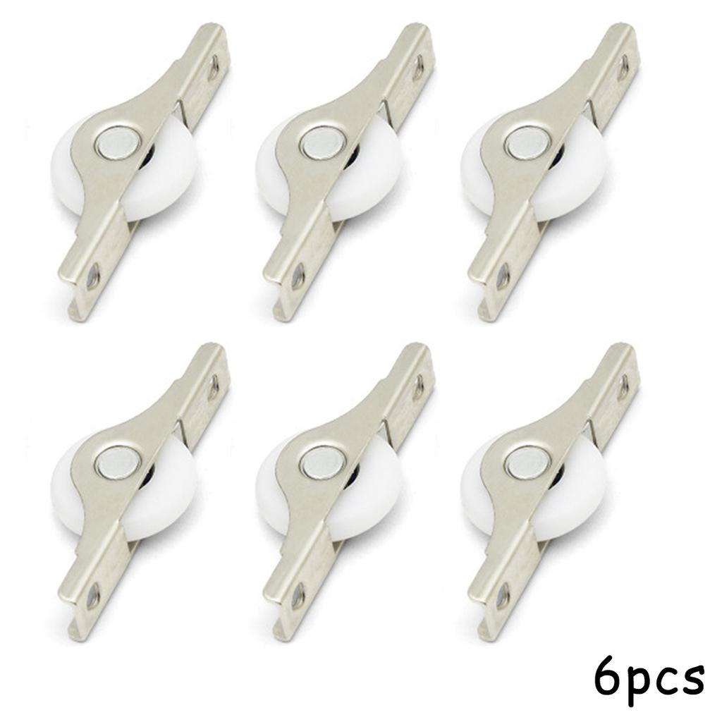 6pcs Window Pulley Wardrobe Drawer Sliding Roller Cabinet Casement Pulley Nylon Wheel Cupboard Sliding Door Roller Hardware