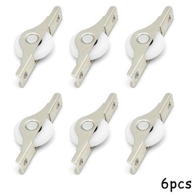 6 stücke Fenster Pulley Kleiderschrank Schublade Schiebe Roller Schrank Flügel Pulley Nylon Rad Schrank Schiebetür Roller Hardware