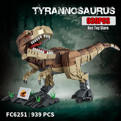 Set di Blocchi da Costruzione Dinosauro T-Rex da 939 Pezzi Giocattoli Artigianali Triceratopo Tirannosauro Rex Giocattoli Dinosauro per Bambini Ragazzi Regali di Natale