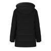 Women's Down Jackets Fleece Lined Winter Coat Double Zipper Hooded Jacket Warm Thick Overcoat