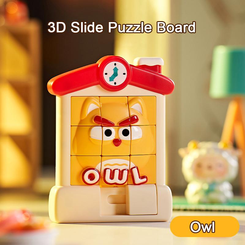 3D Animal Sliding Block Puzzle, Educational Montessori Maze Toy For Logic Training With Cute Pet Figures