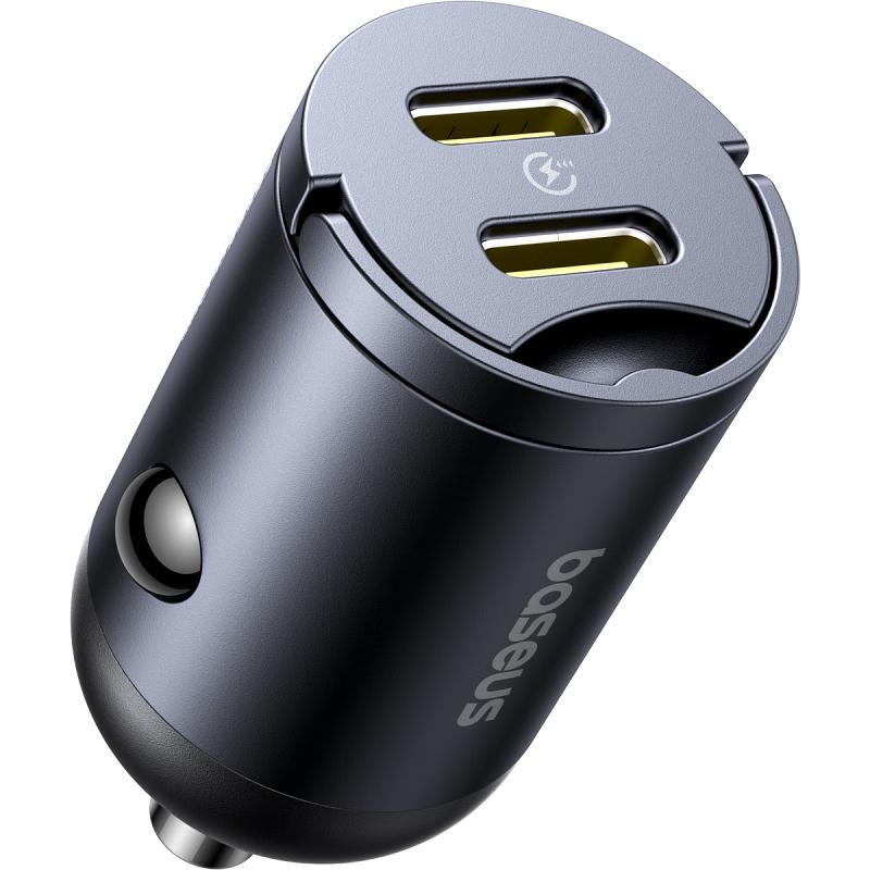 Baseus 30W Hidden Dual USB-C Car Charger