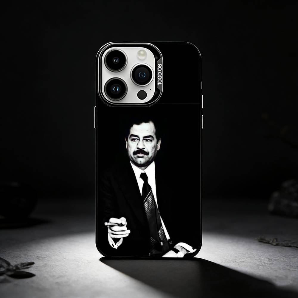 S-Saddam H-Hussein  Phone Case For iPhone 17,16,15,14,13,12,11 Plus,Pro Max,XS,Colored silver phone case