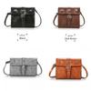 Versatile Retro Design Women's Pu Leather Bag In Burgundy With Magnetic Closure And Zipper Pocket