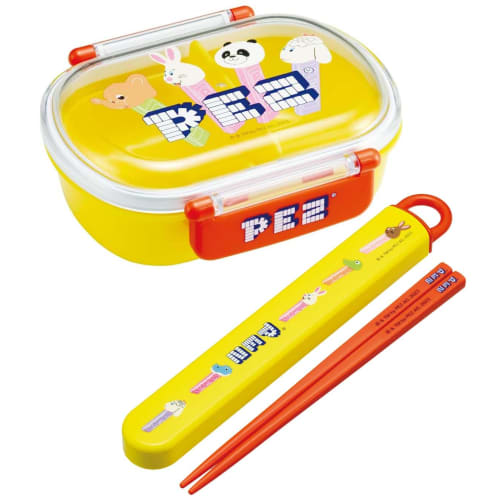 Skater Children's Bento Box, 360ml Capacity, with a Fluffy Lid, Made in Japan, Single Tier, Dishwasher and Microwave Safe, PEZ, for Boys and Girls, QA