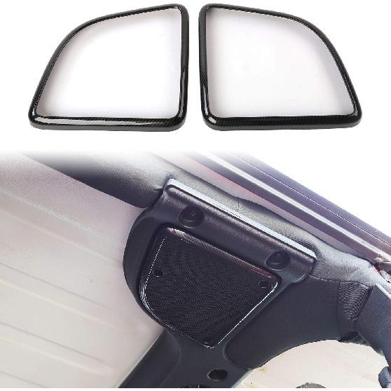 Voodonala for Jeep JK Roof Top Speaker Audio Trim for 2015-2018 Jeep Wrangler JK JKU, ABS Red 2 pcs