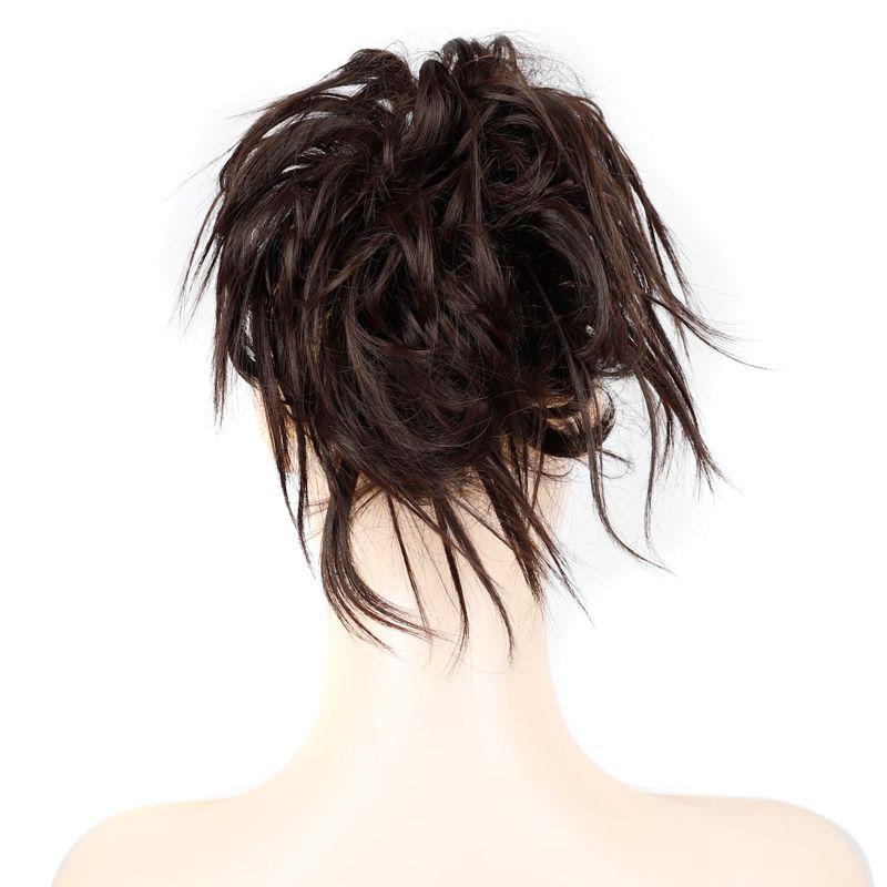 

Модные растрепанные высокотемпературные волокна резинки для женщин шиньон Black Brown