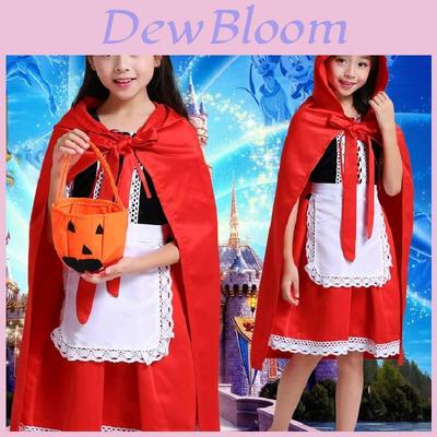 Little Red Riding Hood Princess Dress Halloween Fairy Tale Costume For Children