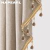 NAPEARL – tête de rideau à bordure en perles, couleur unie, à la mode et luxueuse, pour salon, cantonnière de fenêtre pour chambre à coucher, 1 pièce