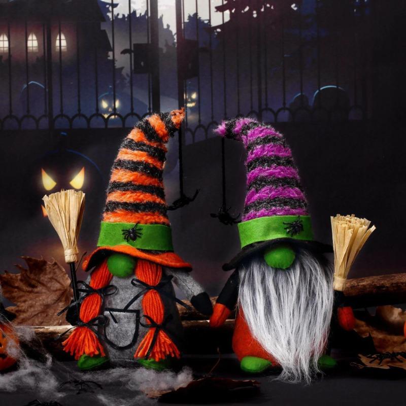 Halloween Party Ornament Broom Rudolph Faceless Doll Gnome Spider Green Ghost Christmas Doll