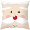 Merry Christmas Cushion Cover Santa Claus Elk Pillow Cover Living Room Sofa Home Room Decorations
