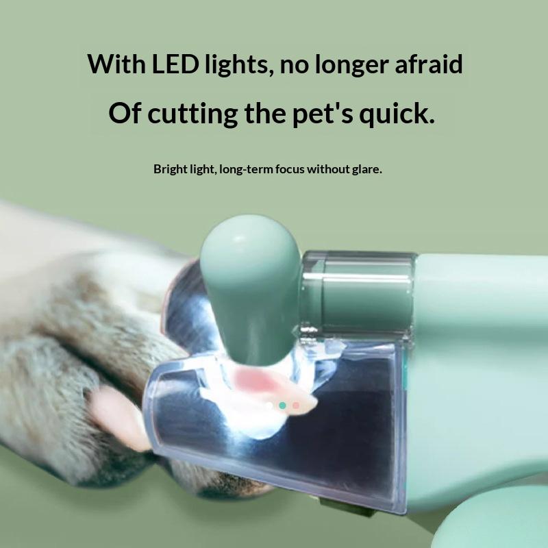 Led Light Pet Nail Clipper Professional Grooming Scissors With Light File For Dogs Cats Small Animals Paw Trimmer Anti Splatter