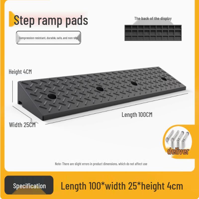 Rubber Curb & Threshold Ramp Mat for Home and Car 